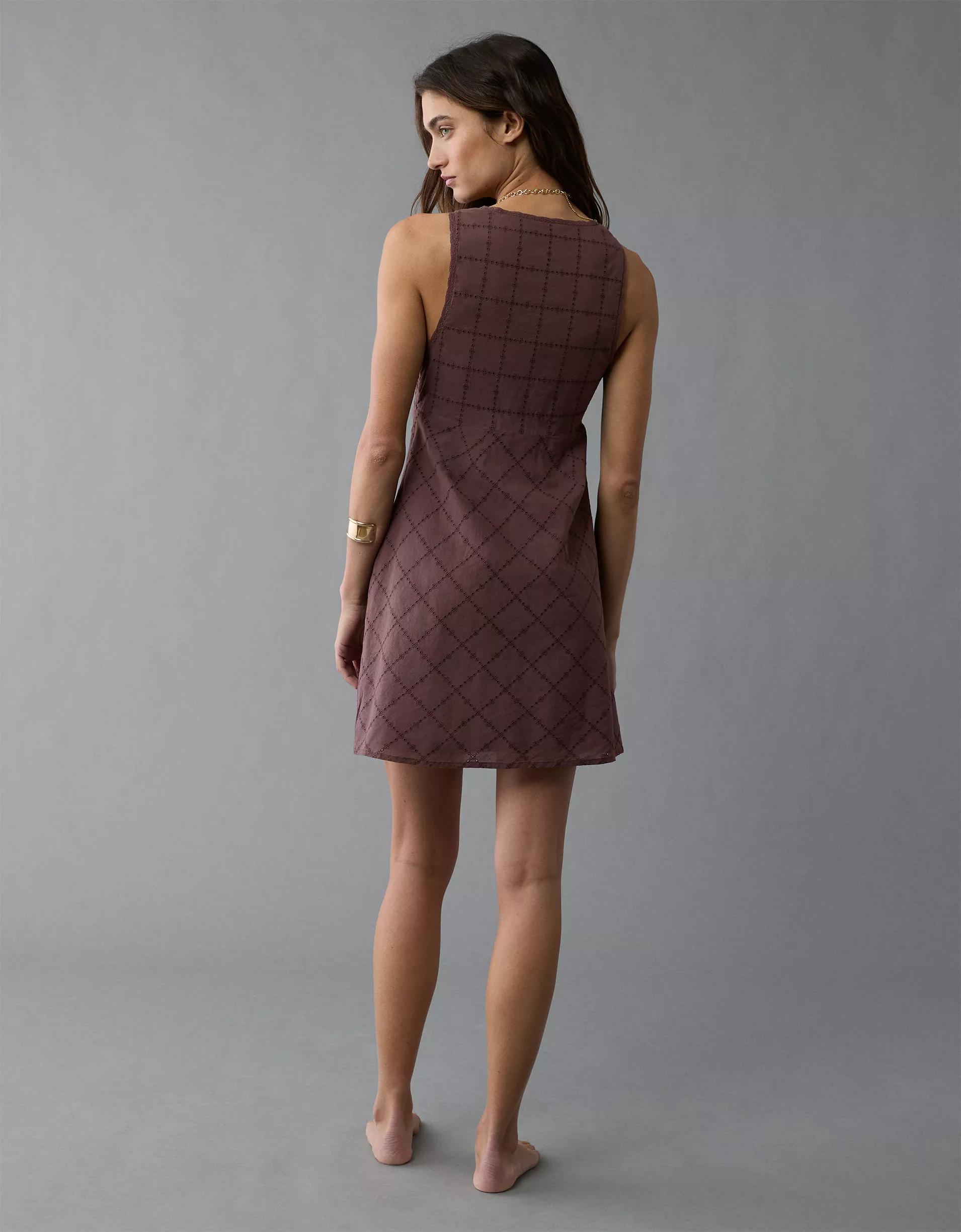 AE Tie Front Mini Slip Dress Product Image