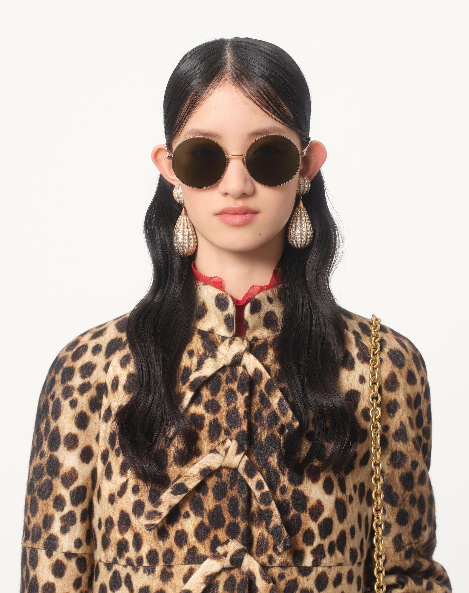 Jaguar Spots Printed Wool Cloth Coat  Product Image