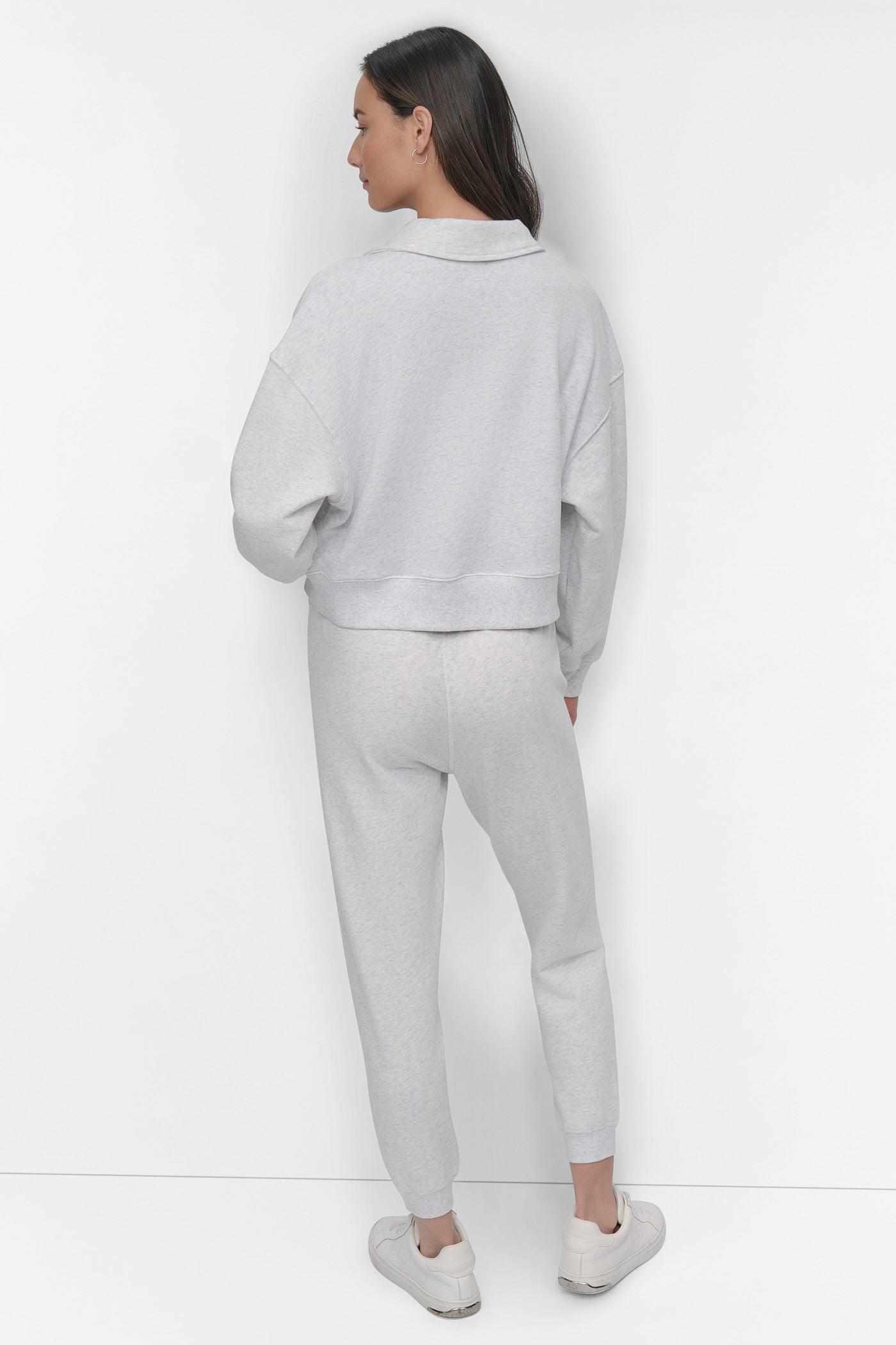 CROPPED VARSITY LOGO POLO SWEATSHIRT Product Image