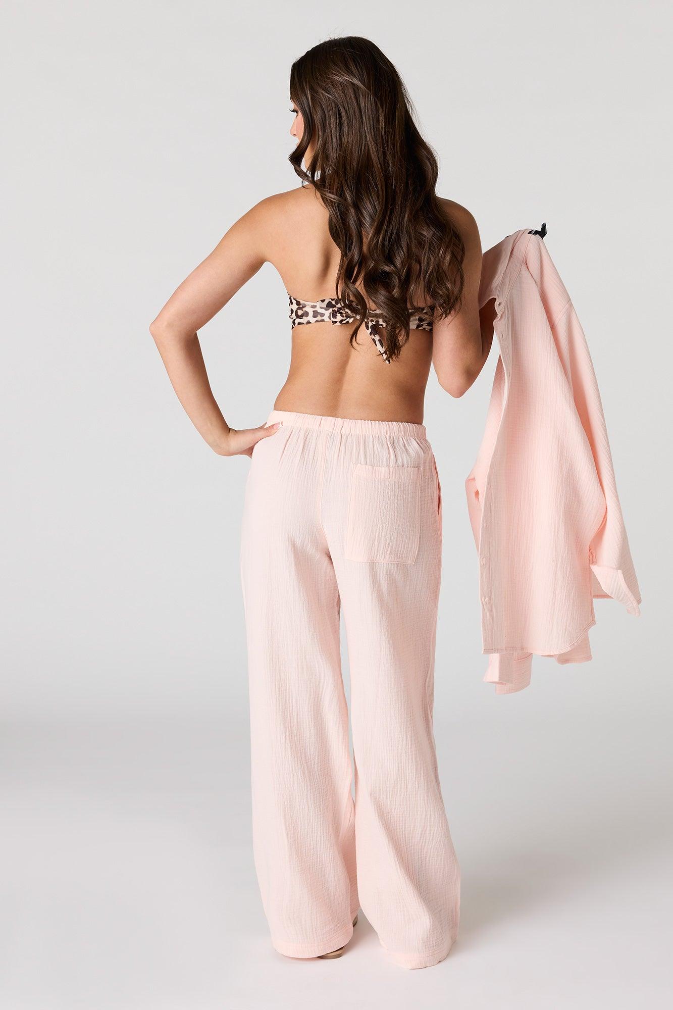 Flowy Gauze Wide Leg Pant Female Product Image