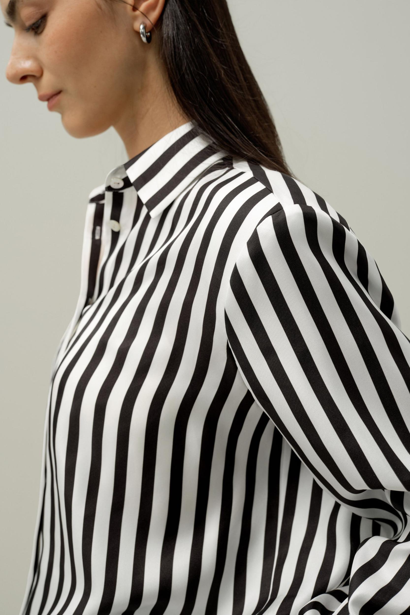 LILYSILK X LYDIA TOMLINSON Audrey Striped Shirt Product Image