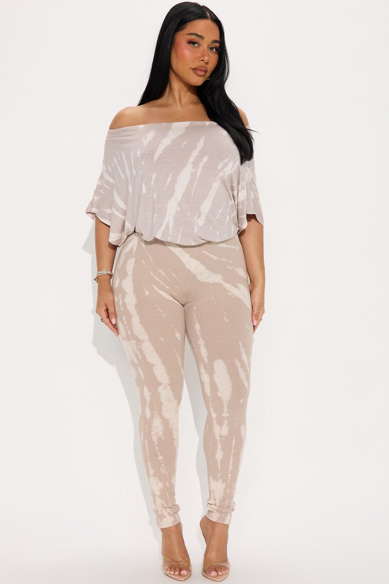 Stephanie Tie Dye Jumpsuit - Taupe Product Image