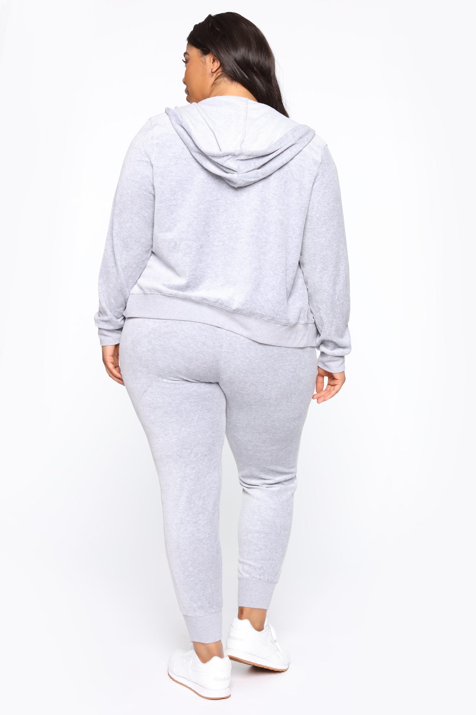The Original Trendsetter Velour Set - Heather Grey Product Image
