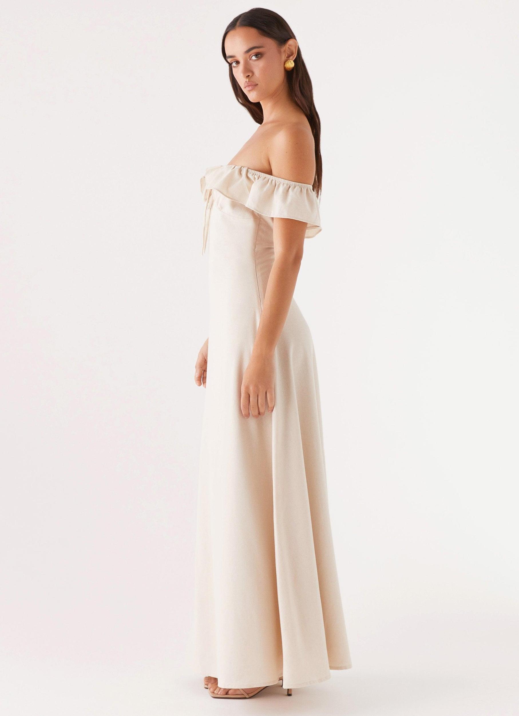 Amarosa Linen Maxi Dress - Natural Product Image