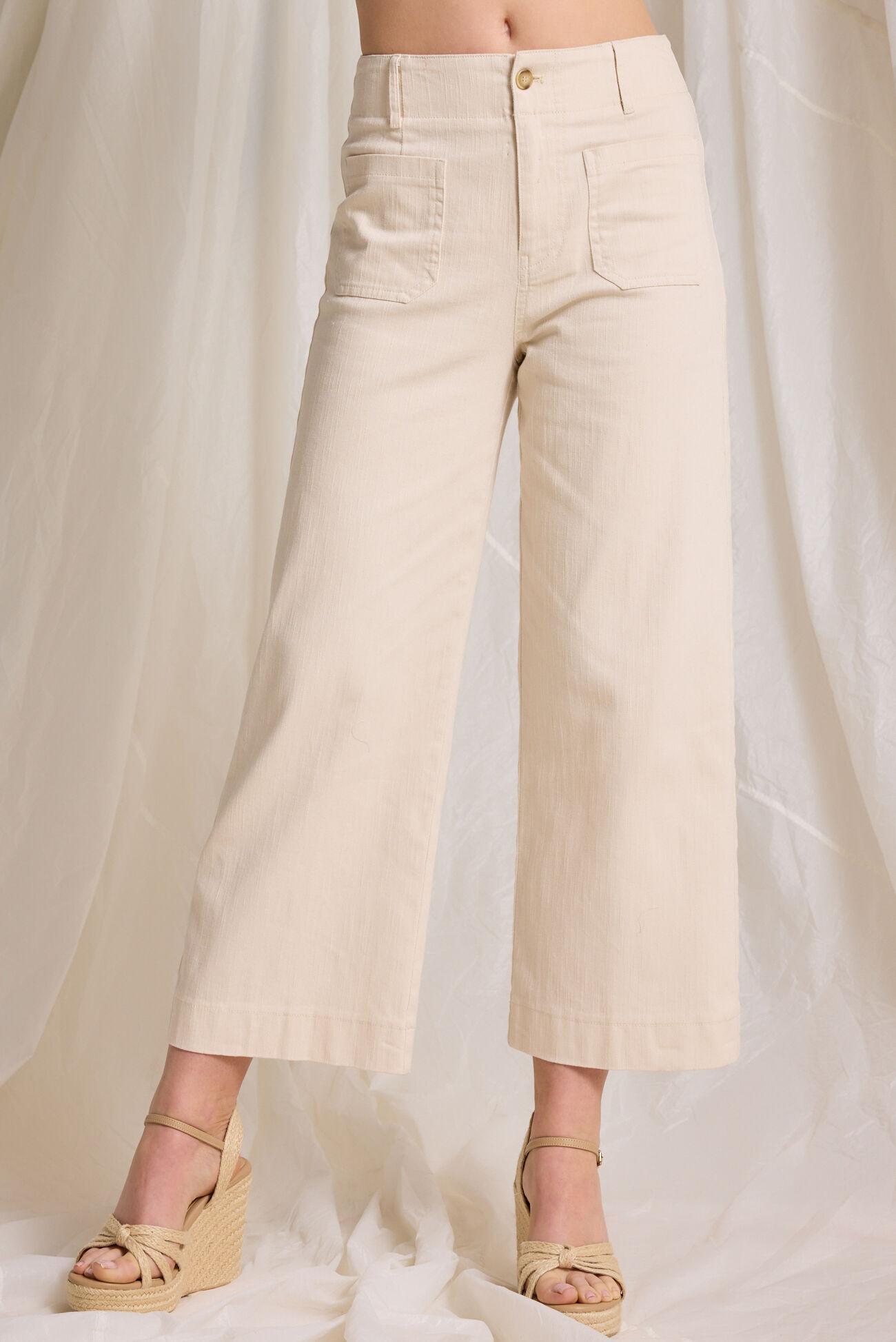 Ellie Linen Crop Pants Product Image