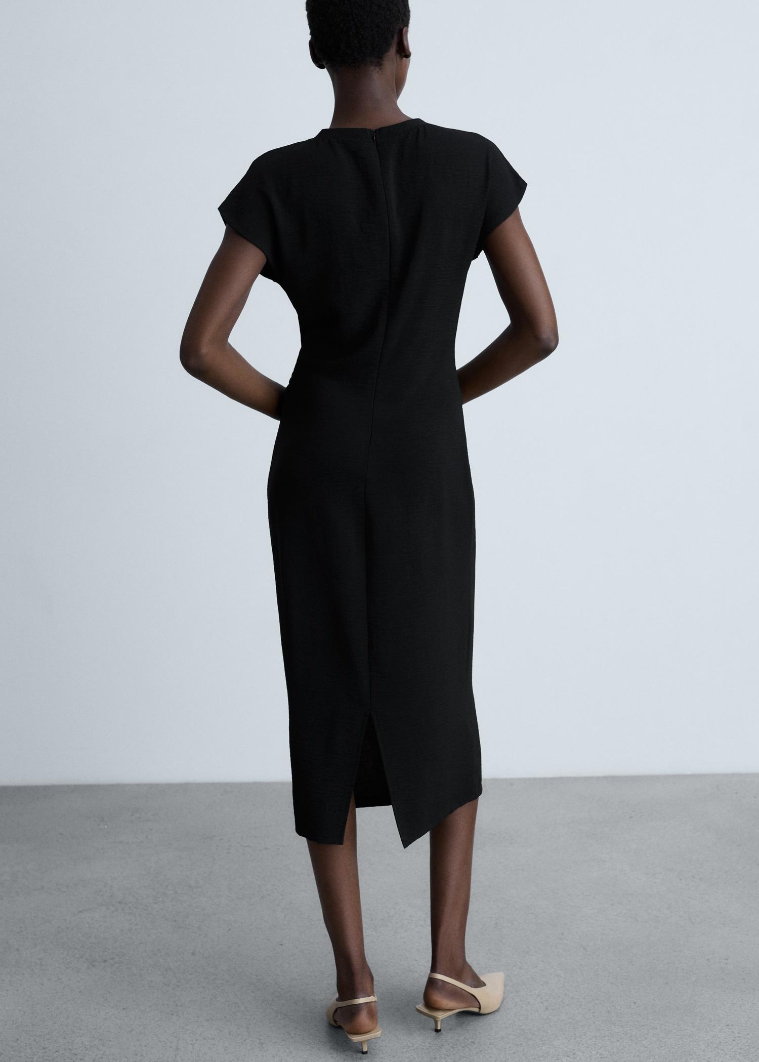 Midi-dress with knot detail - Women | MANGO USA Product Image