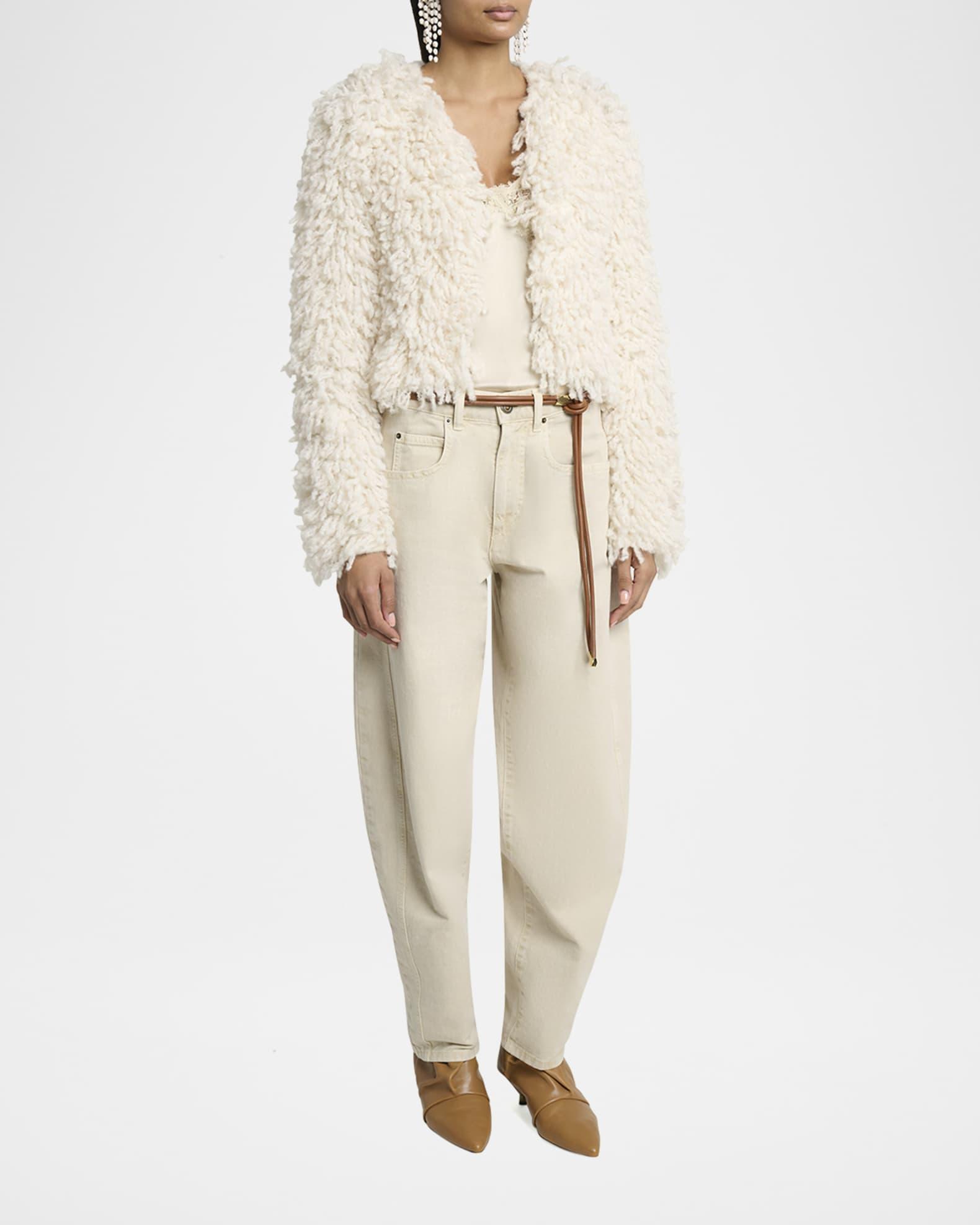 Fedra Furry Alpaca Knit Jacket Product Image