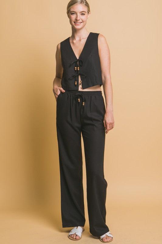 WARMER WEATHER LINEN BEACH PANTS Product Image