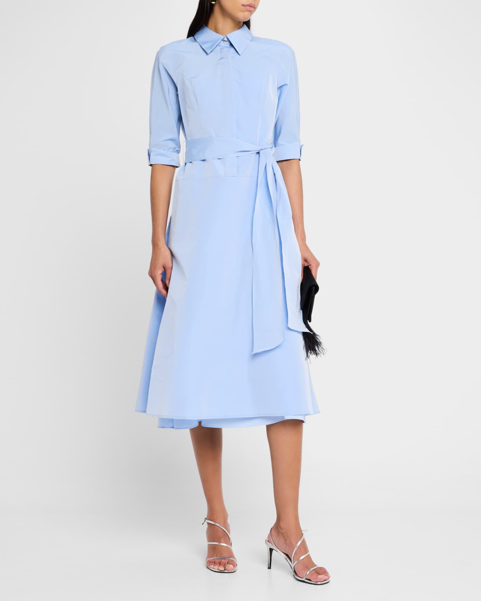 Drop Waist Taffeta Shirtdress Product Image