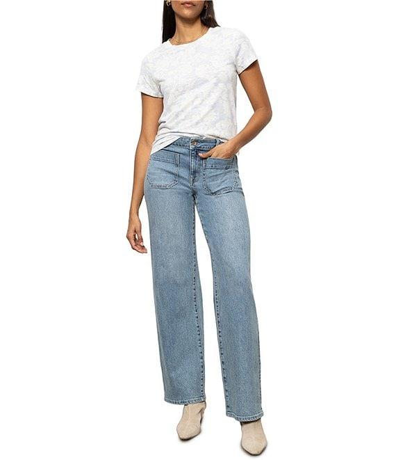 Sanctuary The Perfect Tee Floral Print Crew Neck Knit Top Product Image