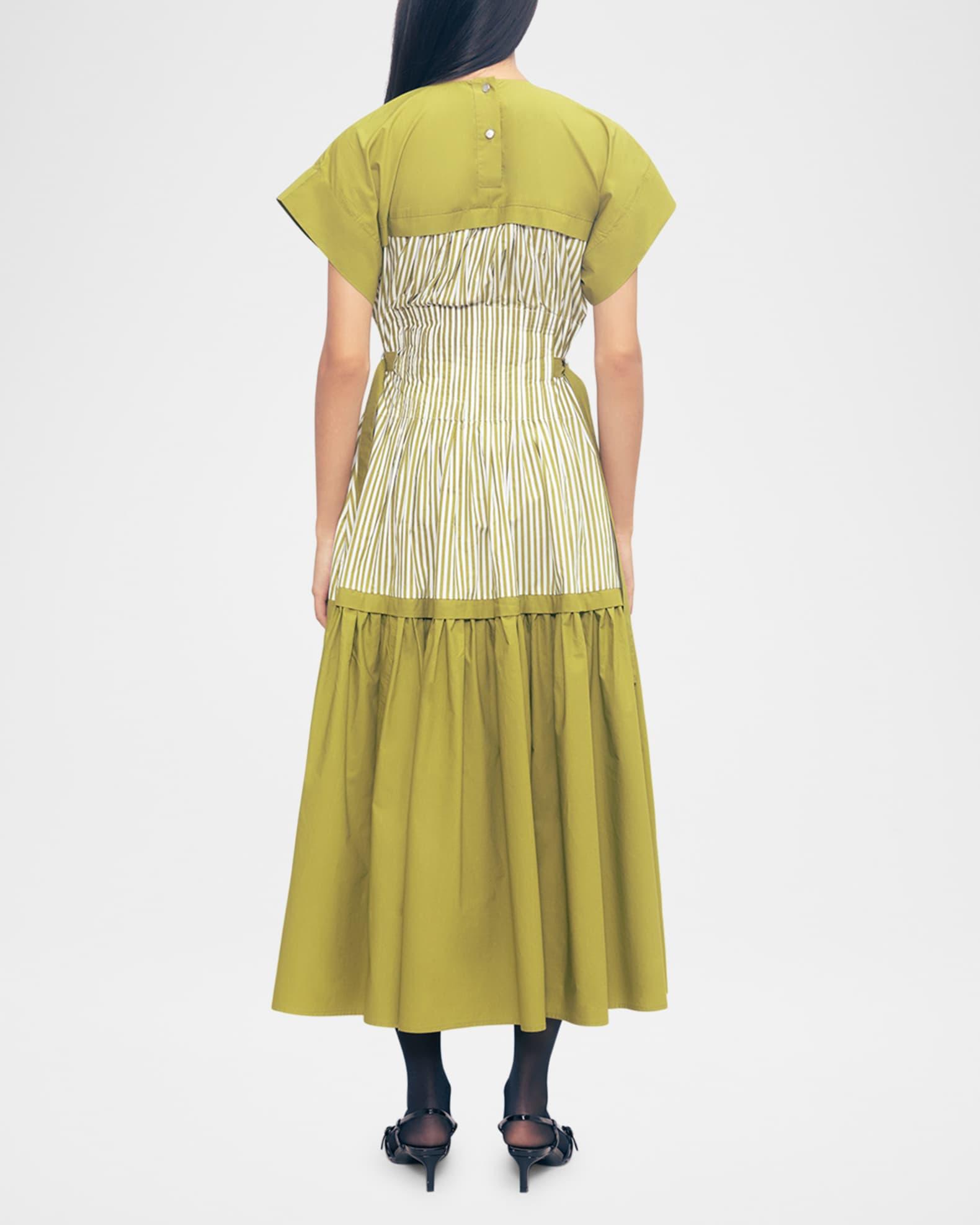 Chasma Striped Cotton Midi Shirtdress Product Image