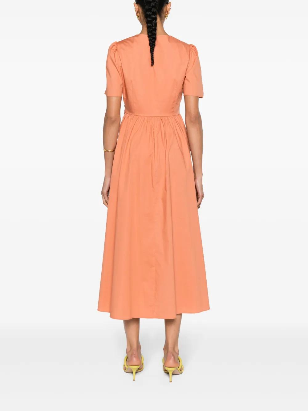belted poplin midi dress Product Image