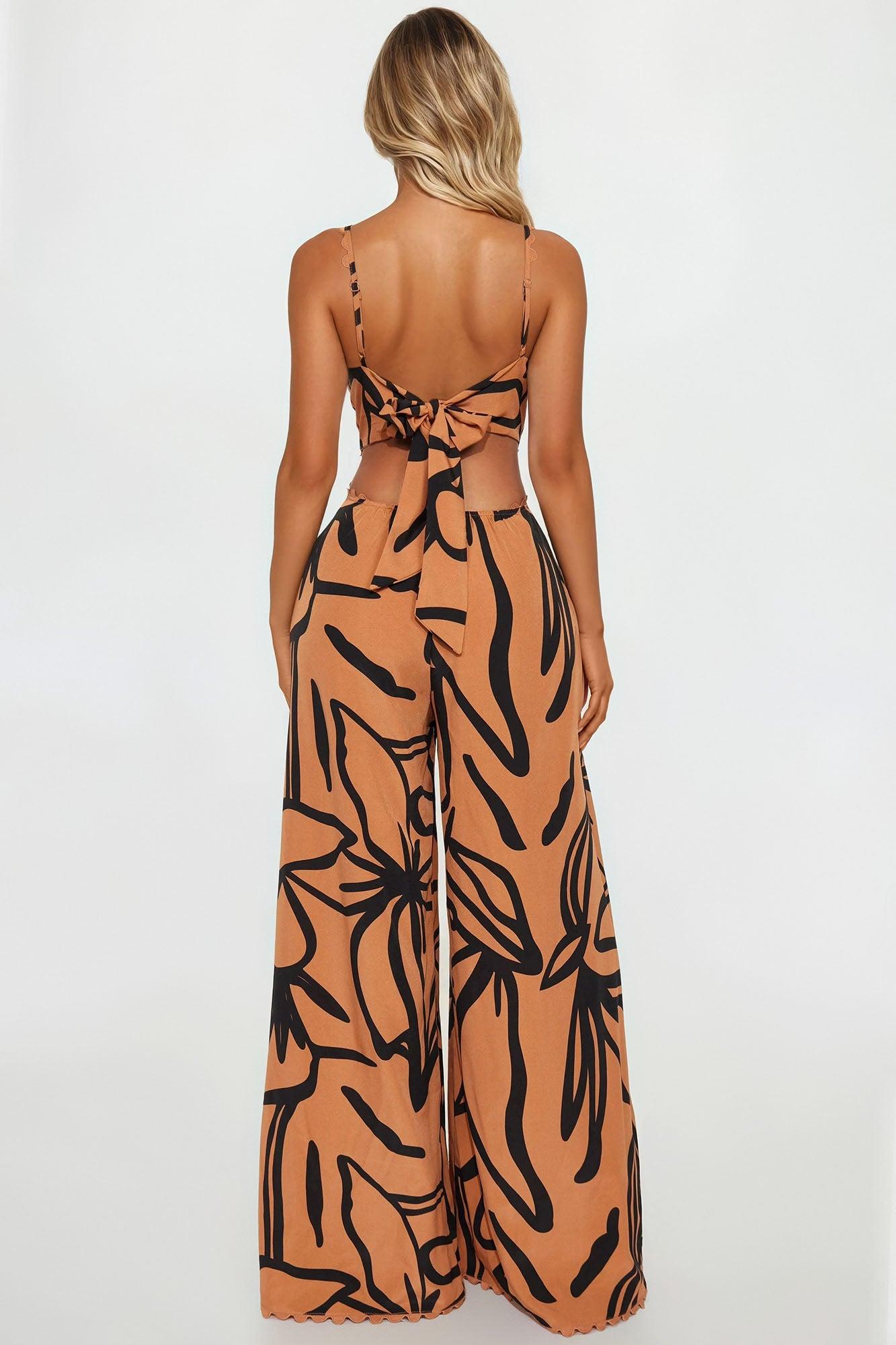 Haverly Wide Leg Jumpsuit - Black/combo Product Image