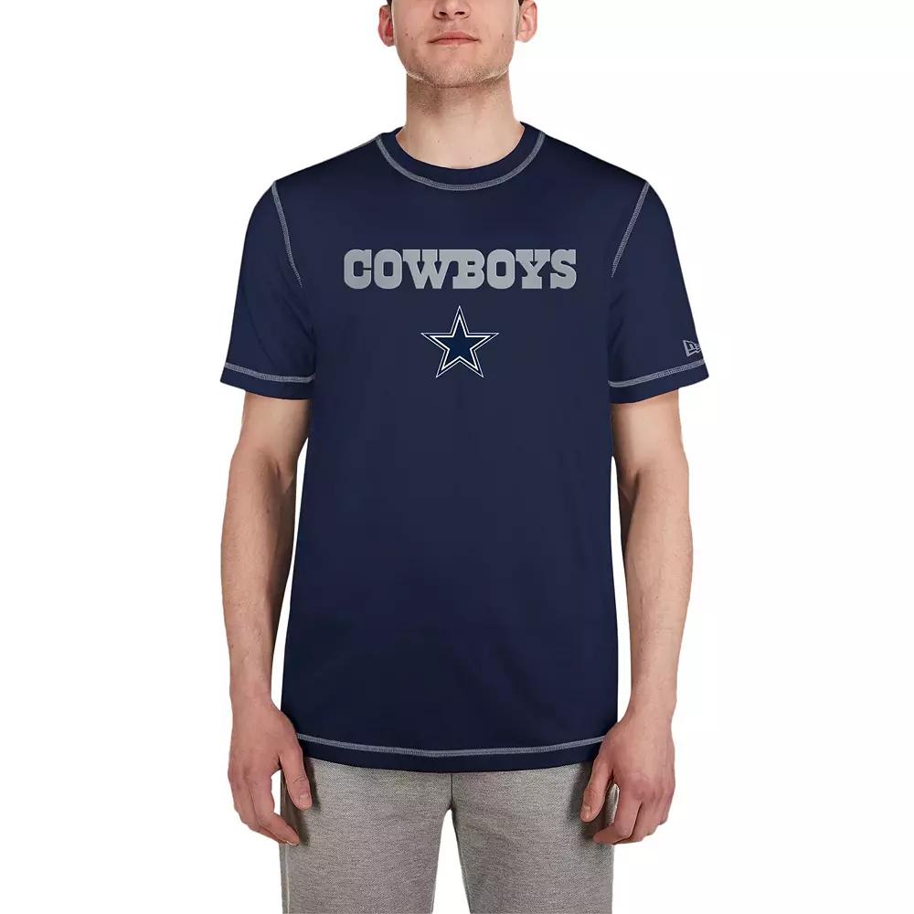 Men's New Era  Navy Dallas Cowboys Third Down Puff Print T-Shirt, Size: Large, Blue Product Image