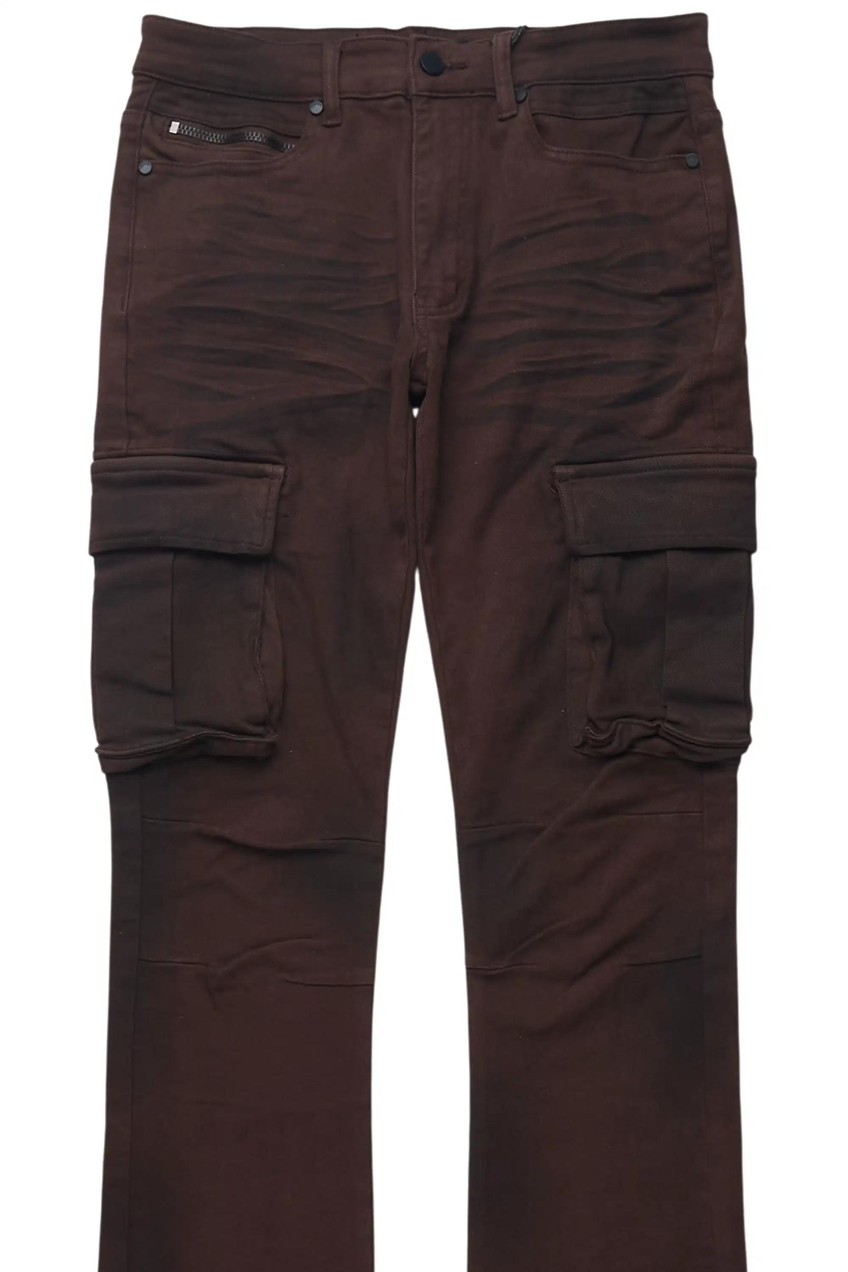 Cruz Dark Brown Stacked Fit Jean Male Product Image