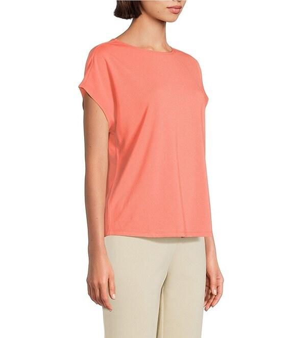 Investments Petite Size Cap Sleeve Boat Neck Rory Knit Tee Product Image