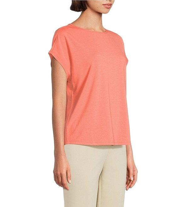 Investments Petite Size Cap Sleeve Boat Neck Rory Knit Tee Product Image