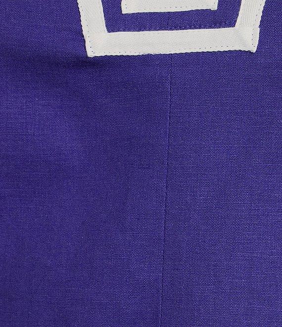 Trina Turk Avignon Stretch Linen Square Neck Sleeveless Coordinating Top Product Image