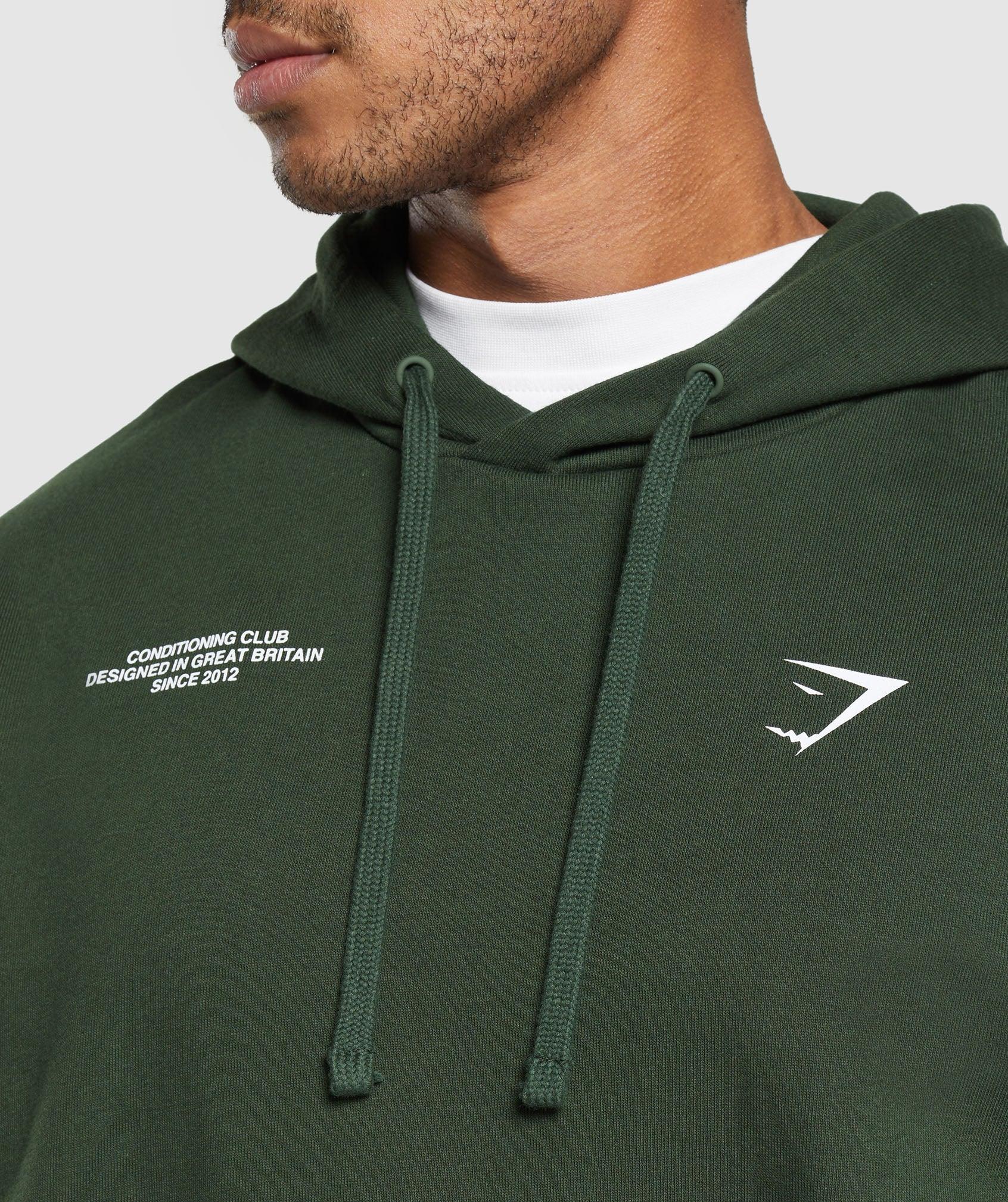 Gymshark Conditioning Club Hoodie - Trail Green Male Product Image