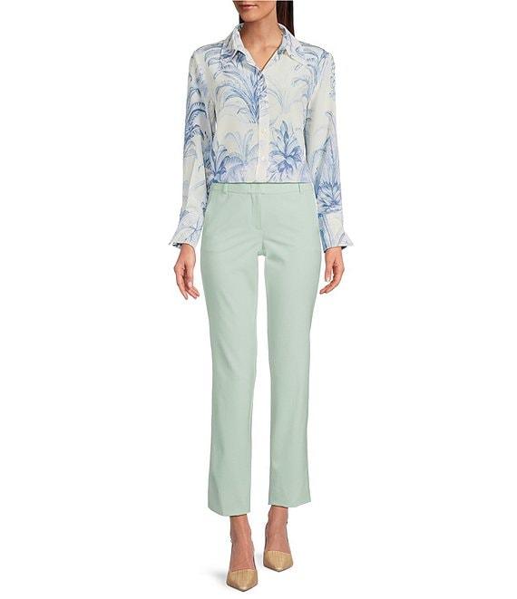 Marella Nicosia Stretch Microfiber Canvas Slim-Leg Pants Product Image