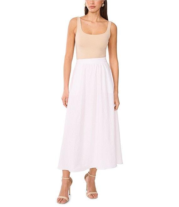 Vince Camuto A-Line Linen Blend Maxi Skirt Product Image