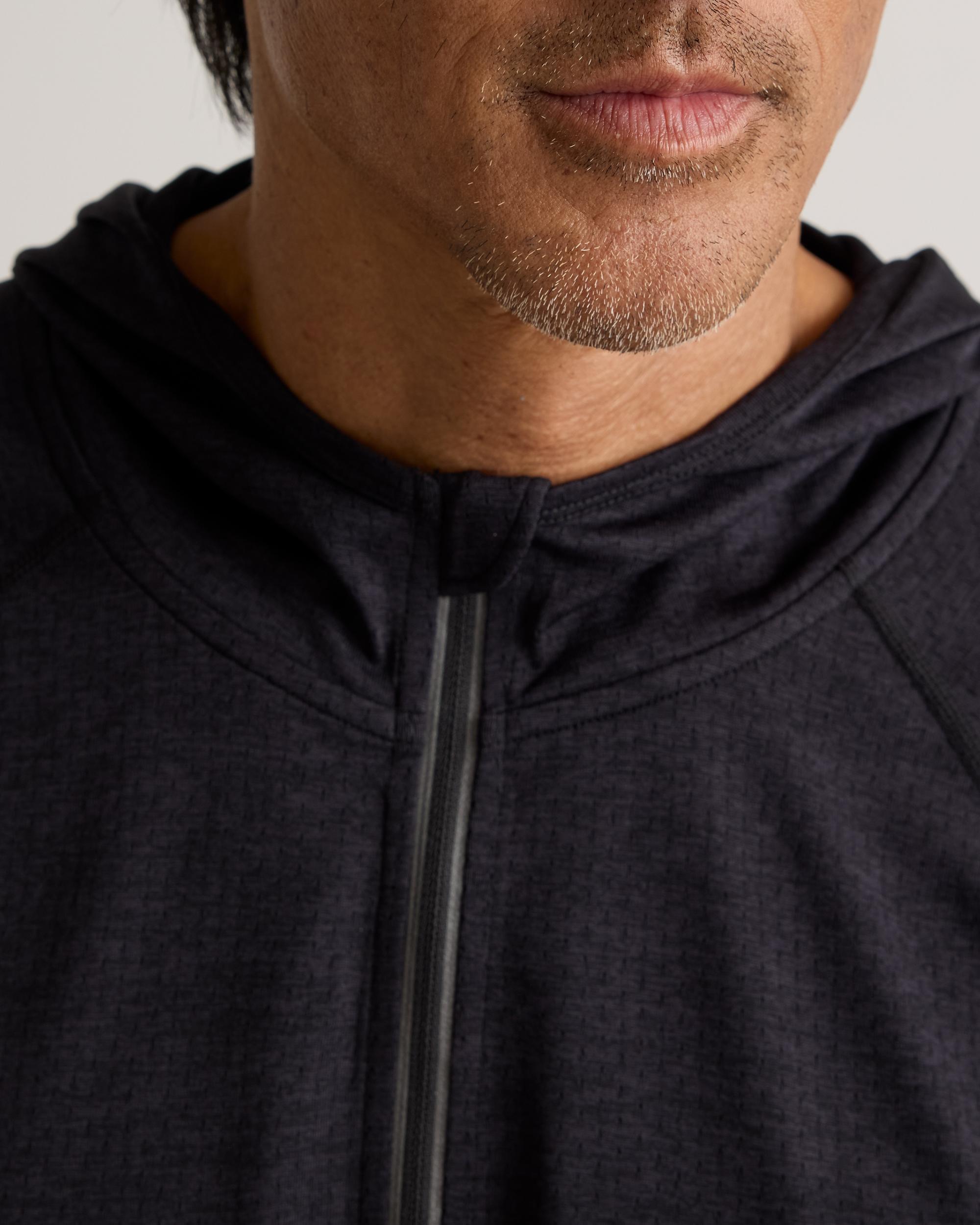 Quince | Men's Mesh Performance Training Quarter Zip Hoodie Recycled Polyester Product Image