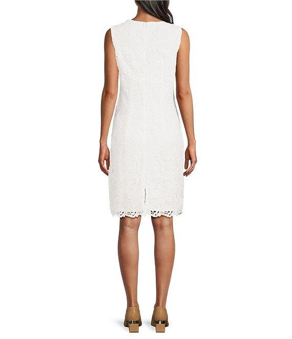 Kasper Lace Sleeveless Empire Seam Sheath Dress Product Image
