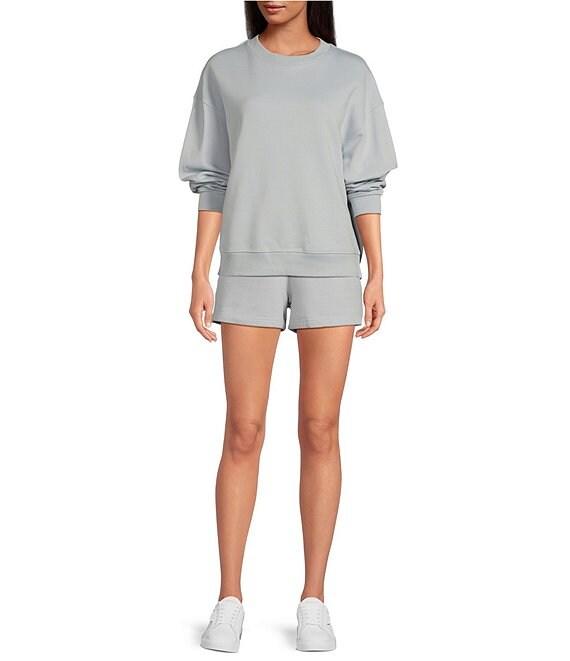 Le' AL.X Soft Organic Cotton Knit Crew Neck Long Sleeve Coordinating Sweatshirt Product Image