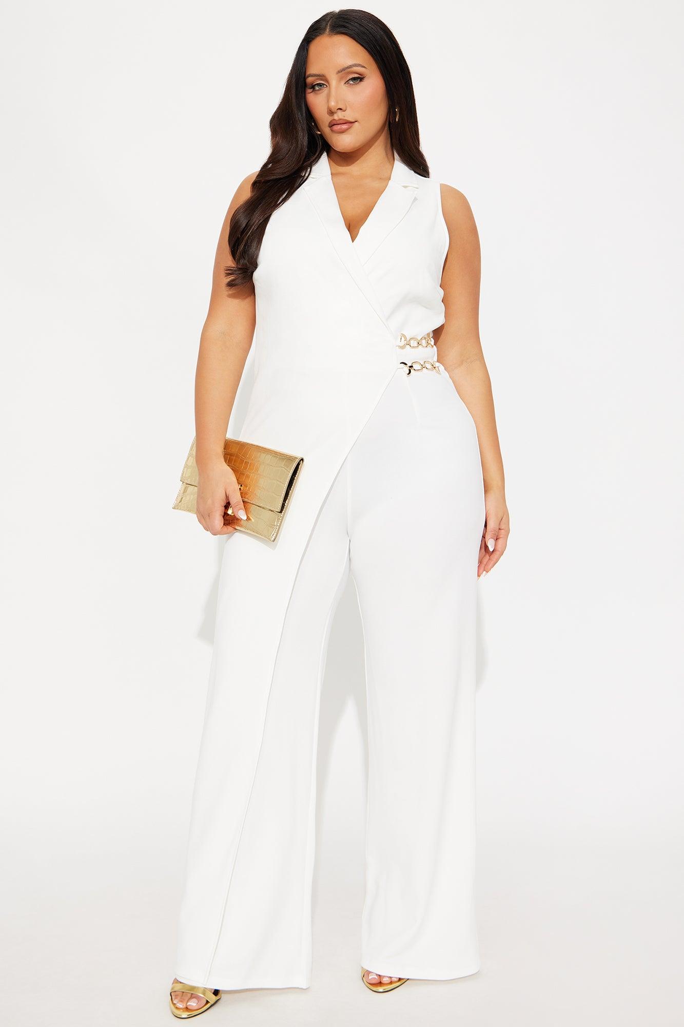 Gia Crepe Jumpsuit - White Female Product Image