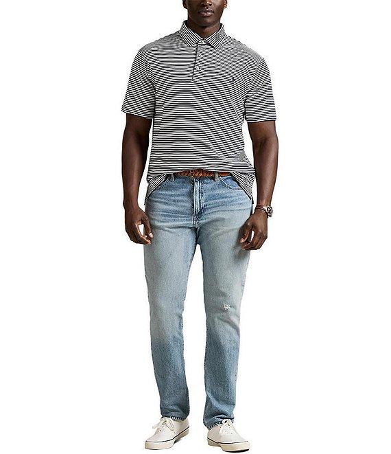 Polo Ralph Lauren Big & Tall Classic Fit Soft Cotton Stripe Short Sleeve Polo Shirt Product Image