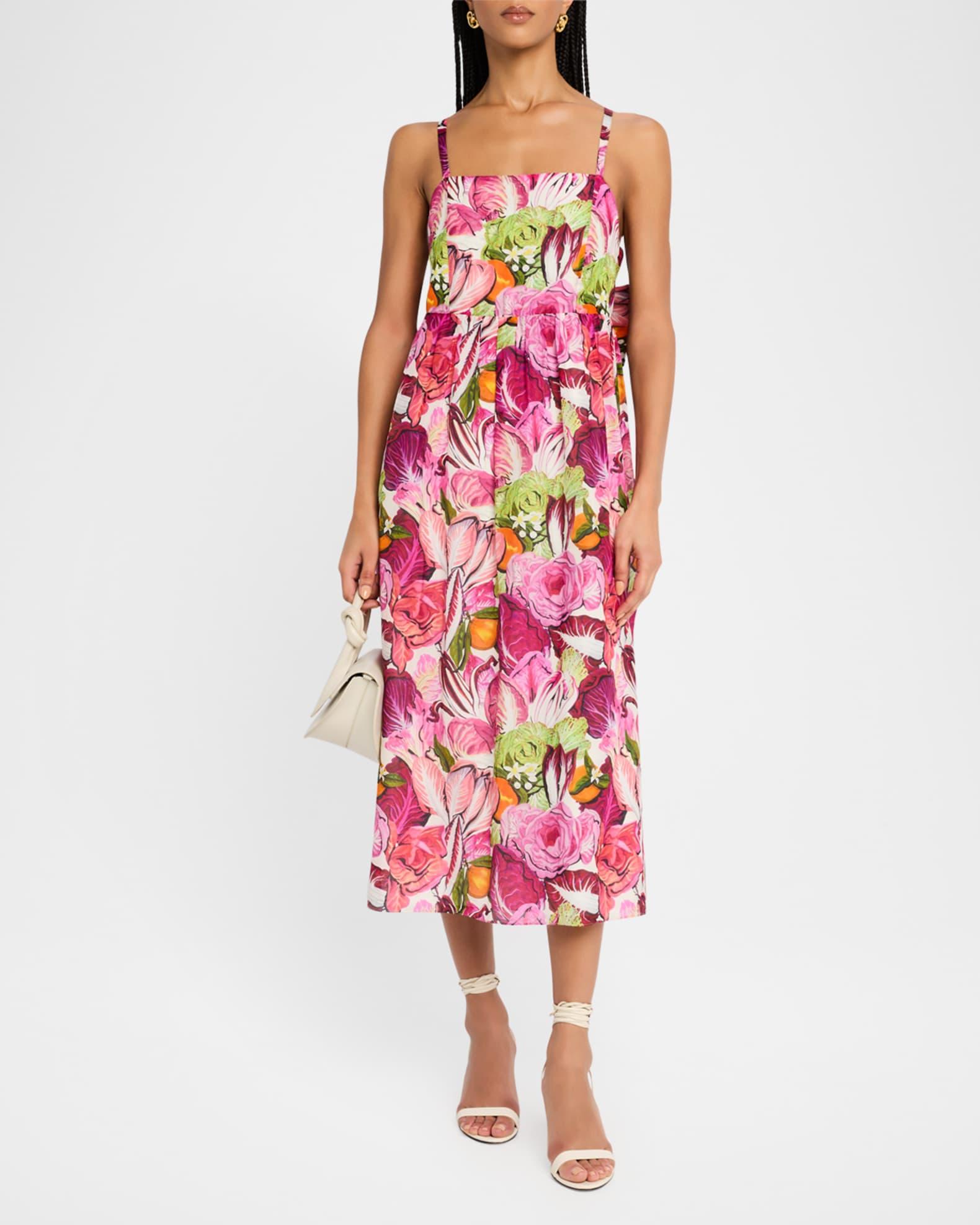 Rebecca Floral Bow Midi Dress Product Image