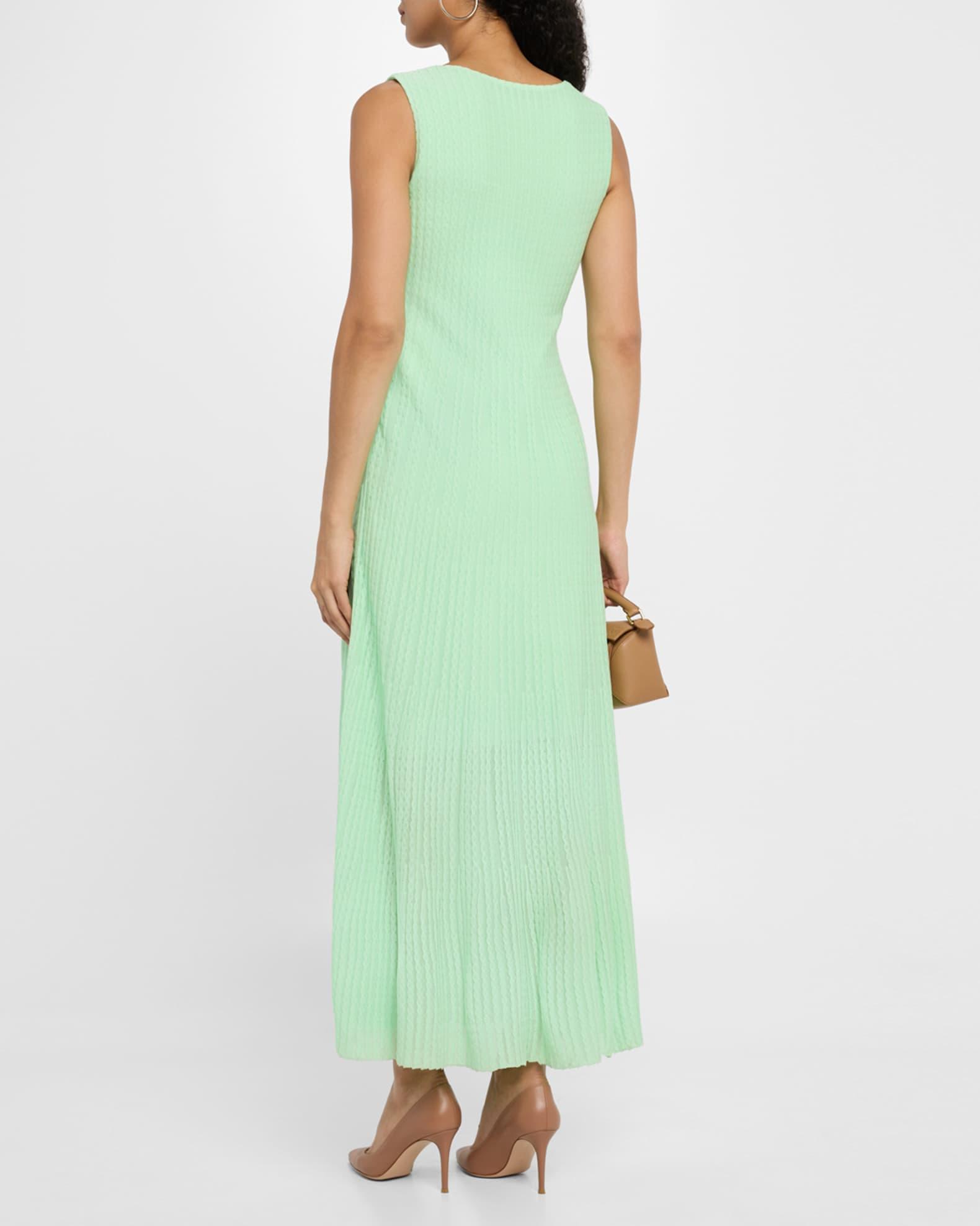 Sleeveless Fit & Flare Cable-Knit Maxi Dress Product Image