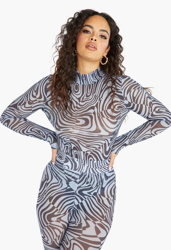 JustFab Margaux Platform Loafer Pump Womens Black/ White Size 8.5 Product Image