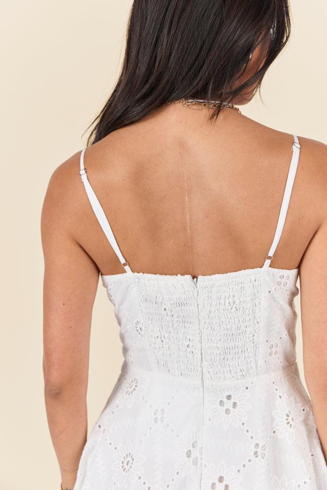 Short and Sweet White Eyelet Mini Dress FINAL SALE Product Image