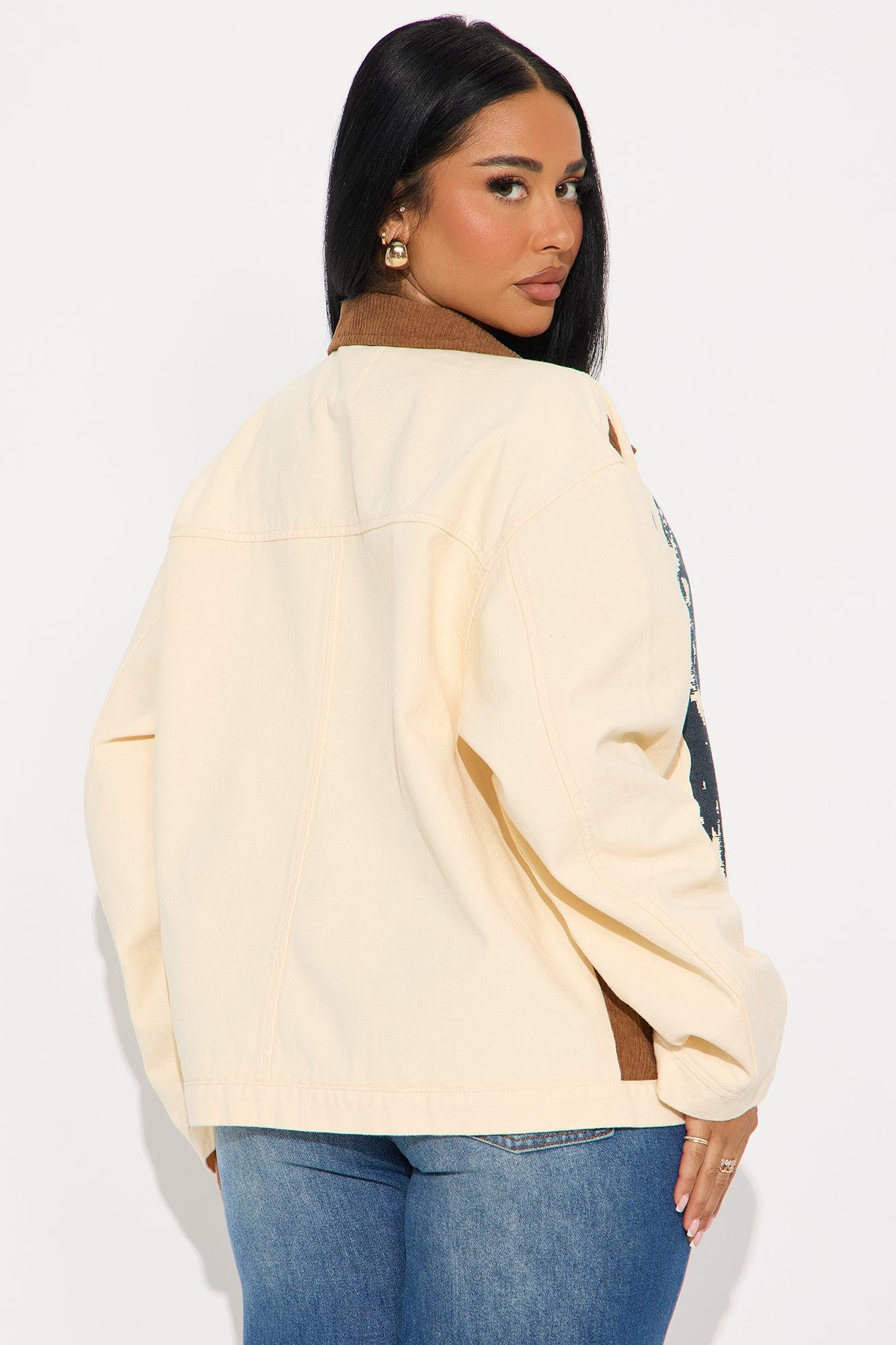 In The Dog House Trucker Jacket - Khaki Female Product Image