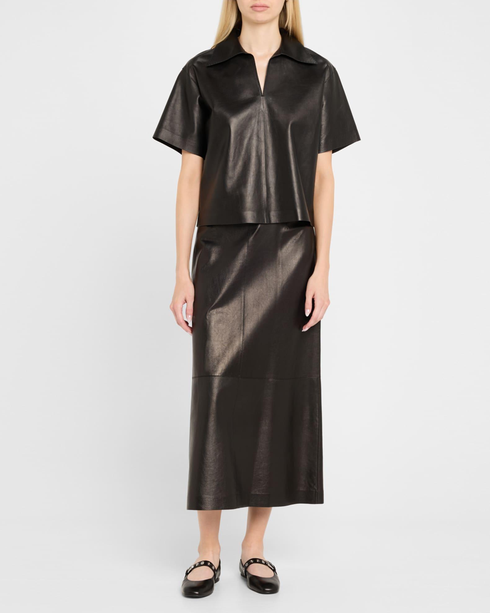 Supermoto Leather Mary Jane Ballerina Flats Product Image