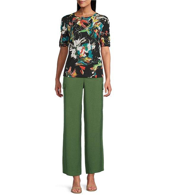 Investments Petite Size Wide Leg Cargo Pants Product Image