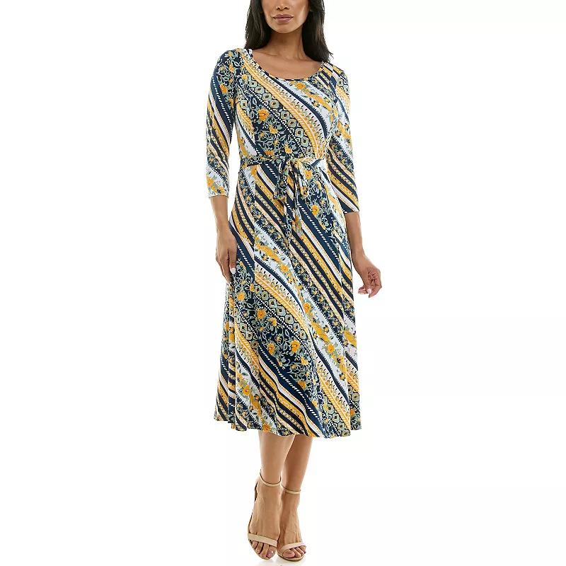 Women's Nina Leonard Sylvia Midi Dress,  Product Image