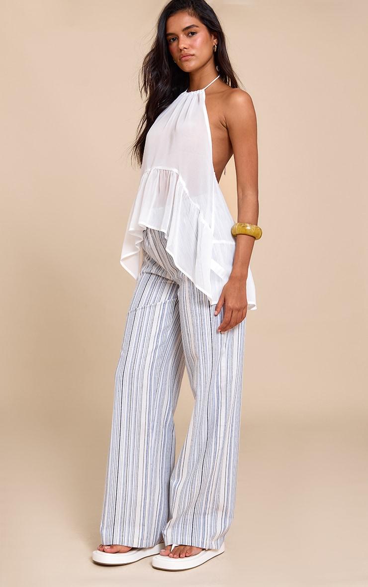 White Chiffon Halterneck Top Product Image