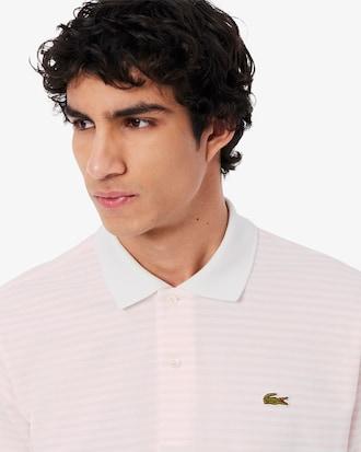 Men's Classic Fit L.12.12 Striped Petit Piqué Polo Product Image