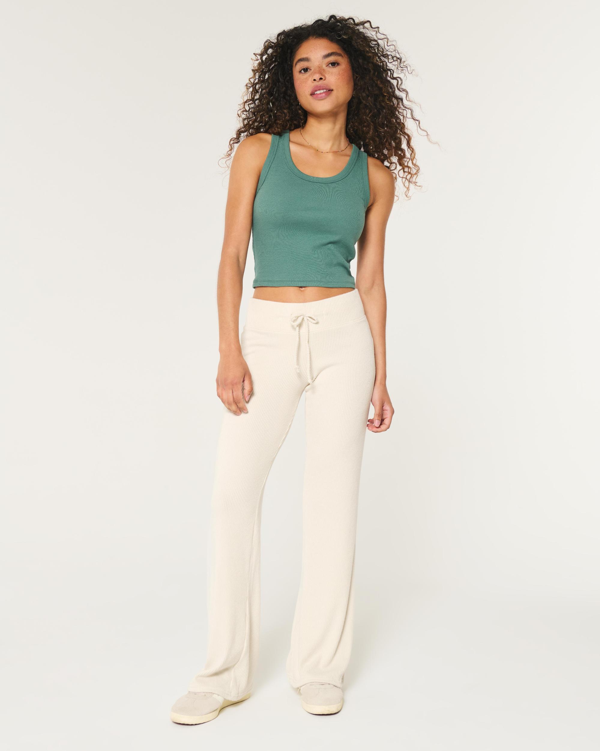 Cozy Ribbed Flare Pants Product Image