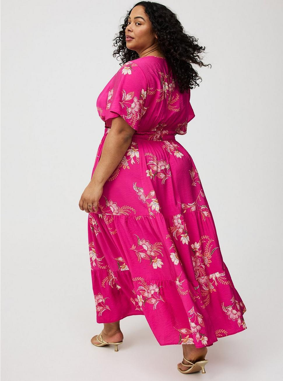 Y-Neck Tiered Maxi Dress Product Image