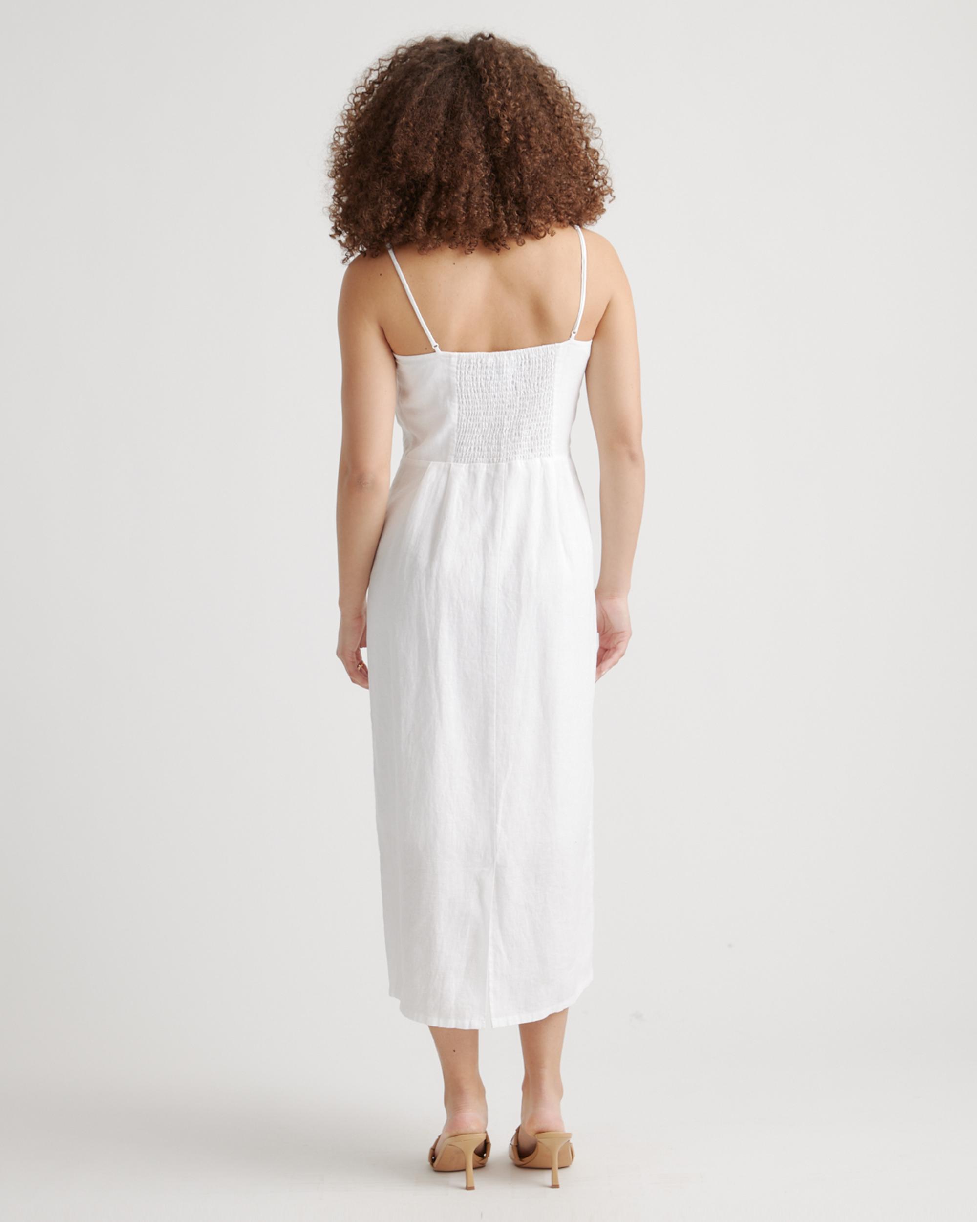 Quince | Women's 100% European Linen Scoop Neck Midi Dress Product Image
