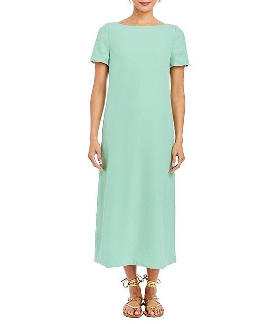 Mestiza New York Adria Convertible Stretch Crepe Bow Tie Detail Midi Dress Product Image
