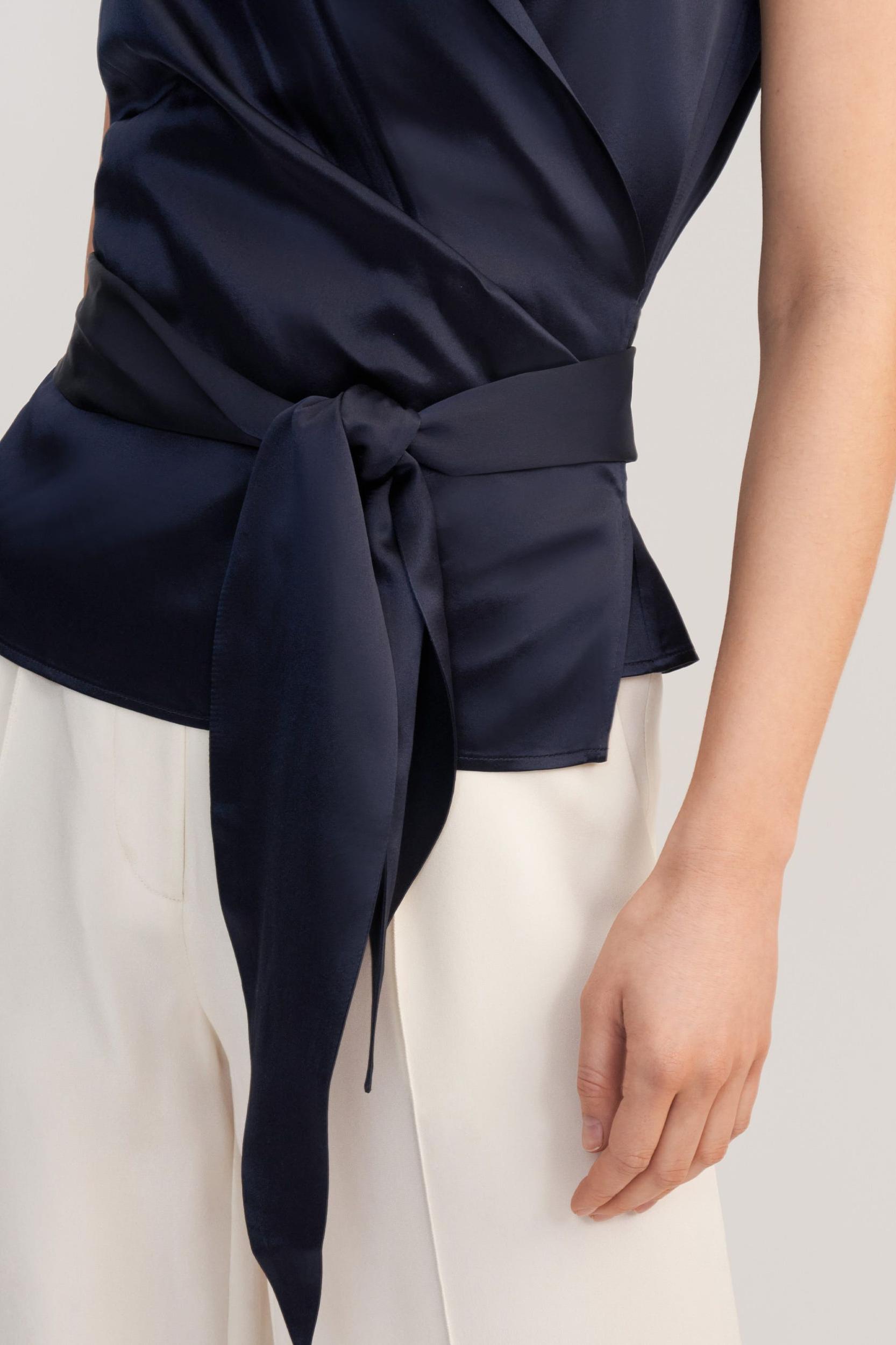 LILYSILK Women Silky Tops Black Bow-Knot Elegant Light and Soft 100% Grade 6A Mulberry Silk 2 Product Image