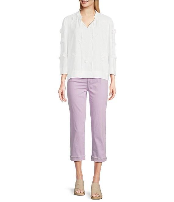 Code Bleu Soho Mid Rise 5 Pocket Stretch Capri Jeans Product Image