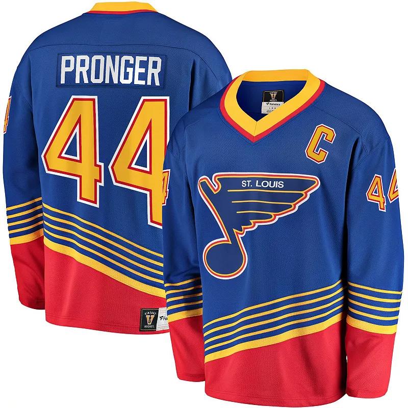Men's Fanatics Branded Chris Pronger Blue St. Louis Blues Breakaway Retired Player Jersey, Size: Small Product Image