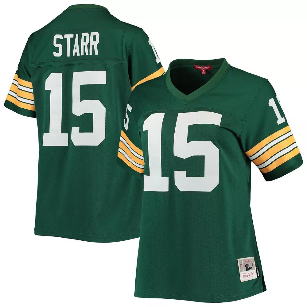 Women's Mitchell & Ness Bart Starr Green Green Bay Packers Legacy Replica Player Jersey, Size: 2XL Product Image