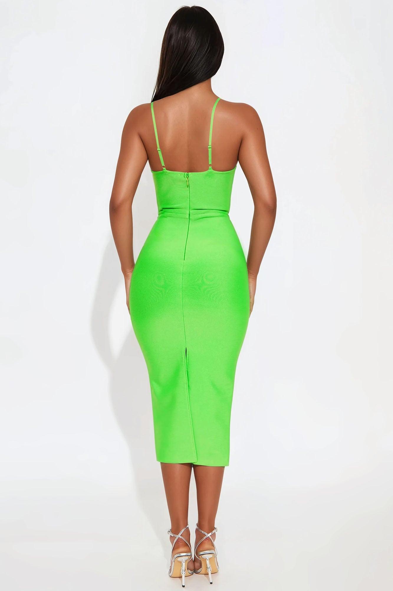 Jaime Bandage Midi Dress - Green Product Image
