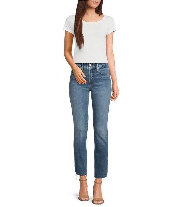 Good American Soft Tech Good Legs Straight Jeans Product Image
